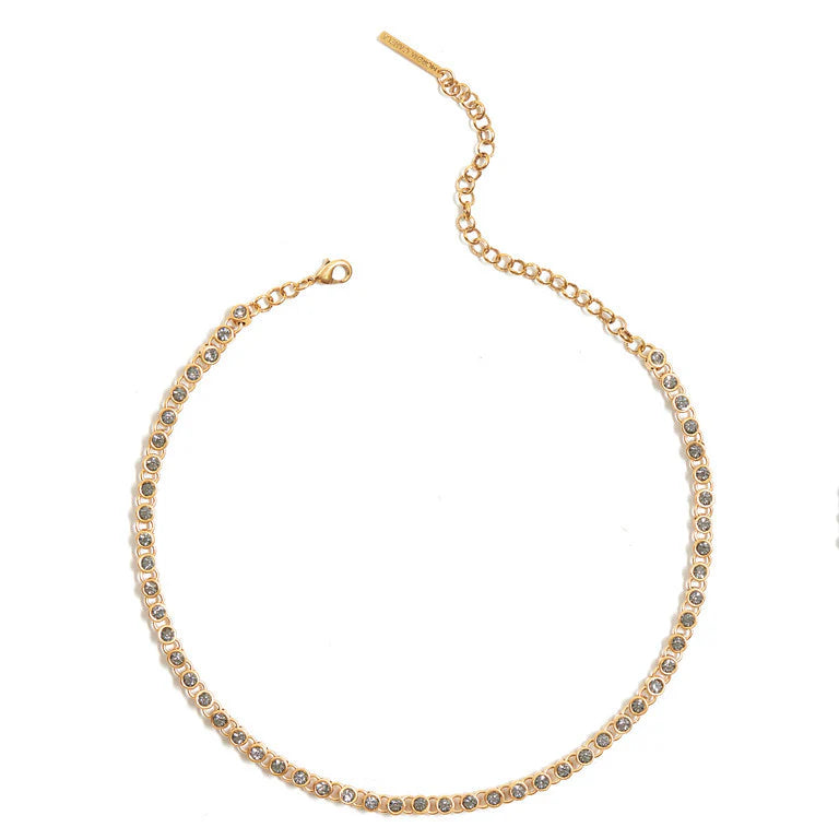 NECKLACE RIVIERA S GOLD BLACK DIAMOND - LUMIERE