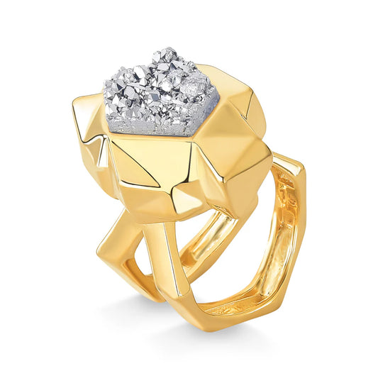 SHIBUI RING PLATINUM DRUZY - ECOA