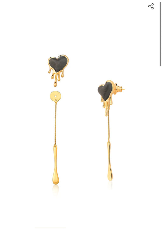 DELIRIO EARRING GREY RESIN - ICONIC DESEJO