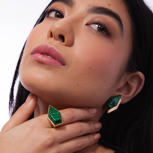 ENIGMA RINGS MALACHITE - FLASH SALE
