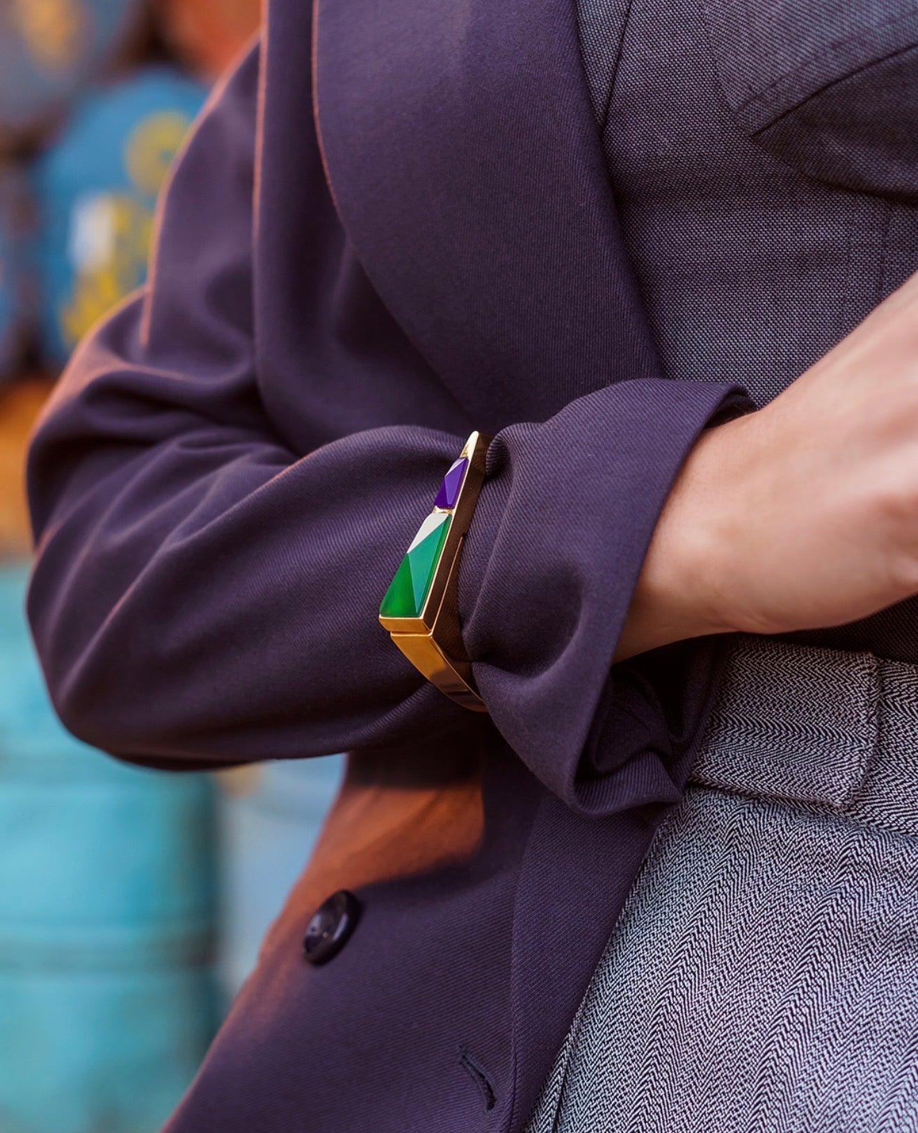 LEGADO BRACELET GREEN AGATE - PURPLE AGATE - ANCESTRAL