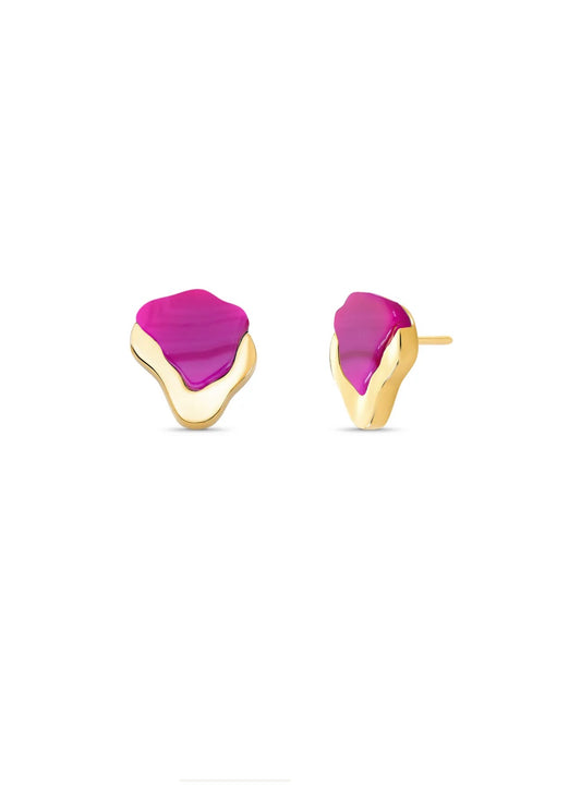 TERRE EARRING - PINK AGATE - ICONIC DESEJO