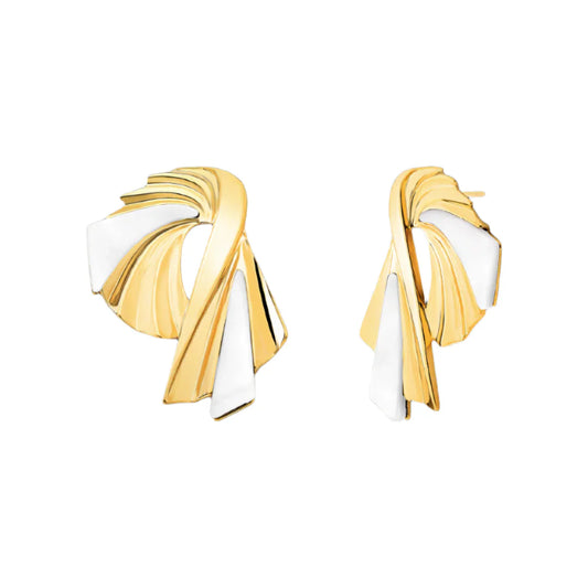 AKIRA EARRING WHITE PORCELAIN - ECOA
