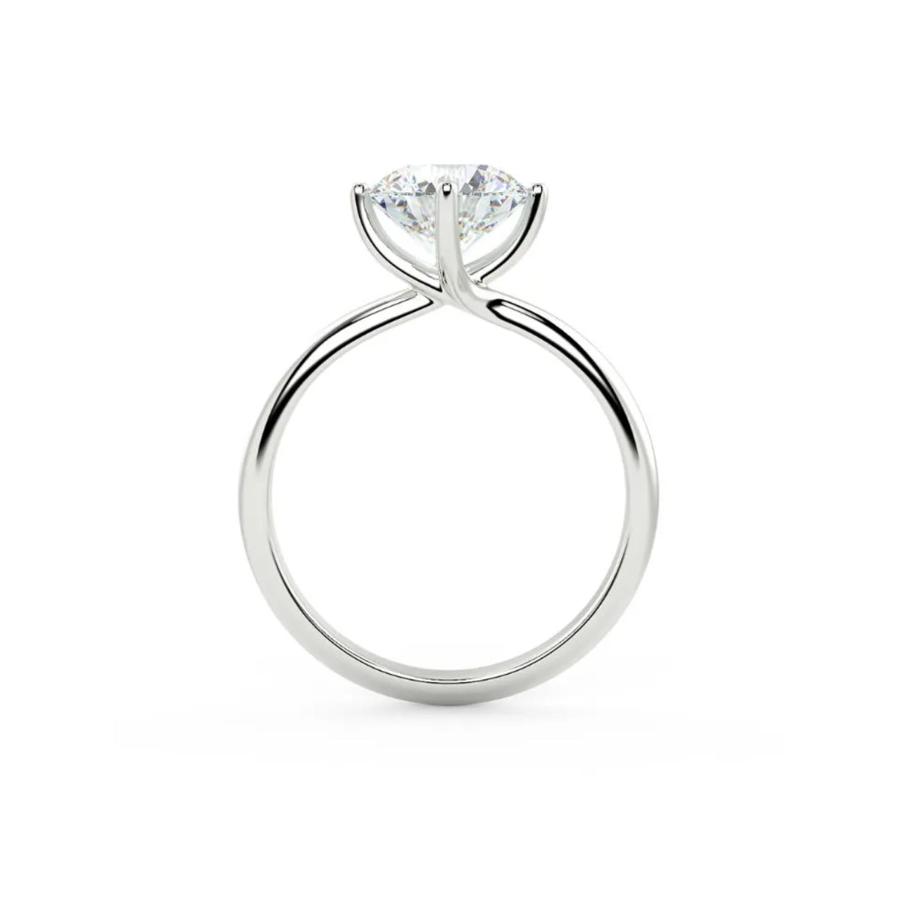 RING CLASSIC ROUND SOLITAIRE MOISSANITE 7MM - ETERNO