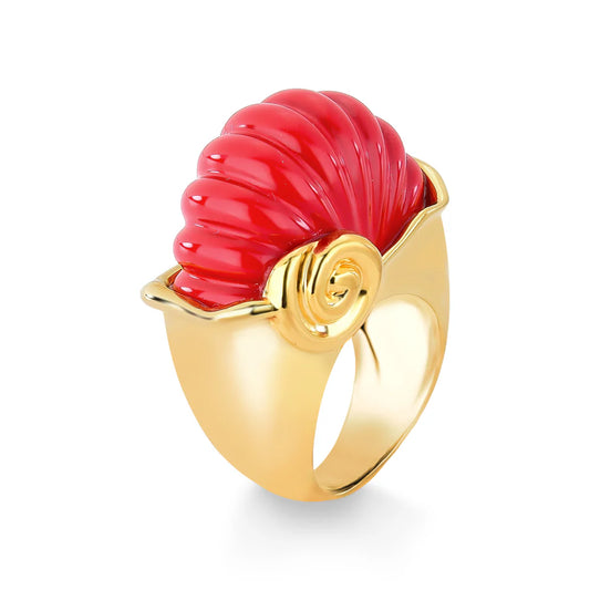 DOROTHEA RING - RED RESIN - FLASH SALE