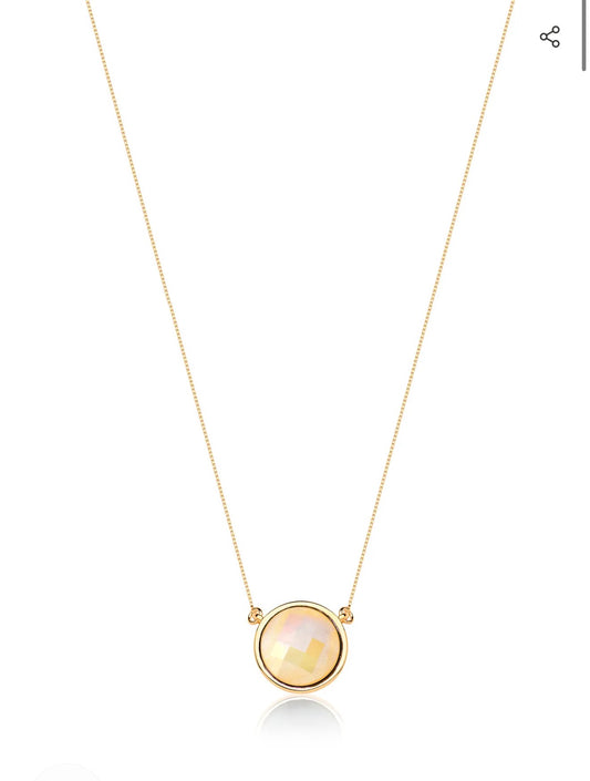SOLITARIO NECKLACE - HOLOGRAPHIC WHITE QUARTZ- ICONIC FLASH SALE