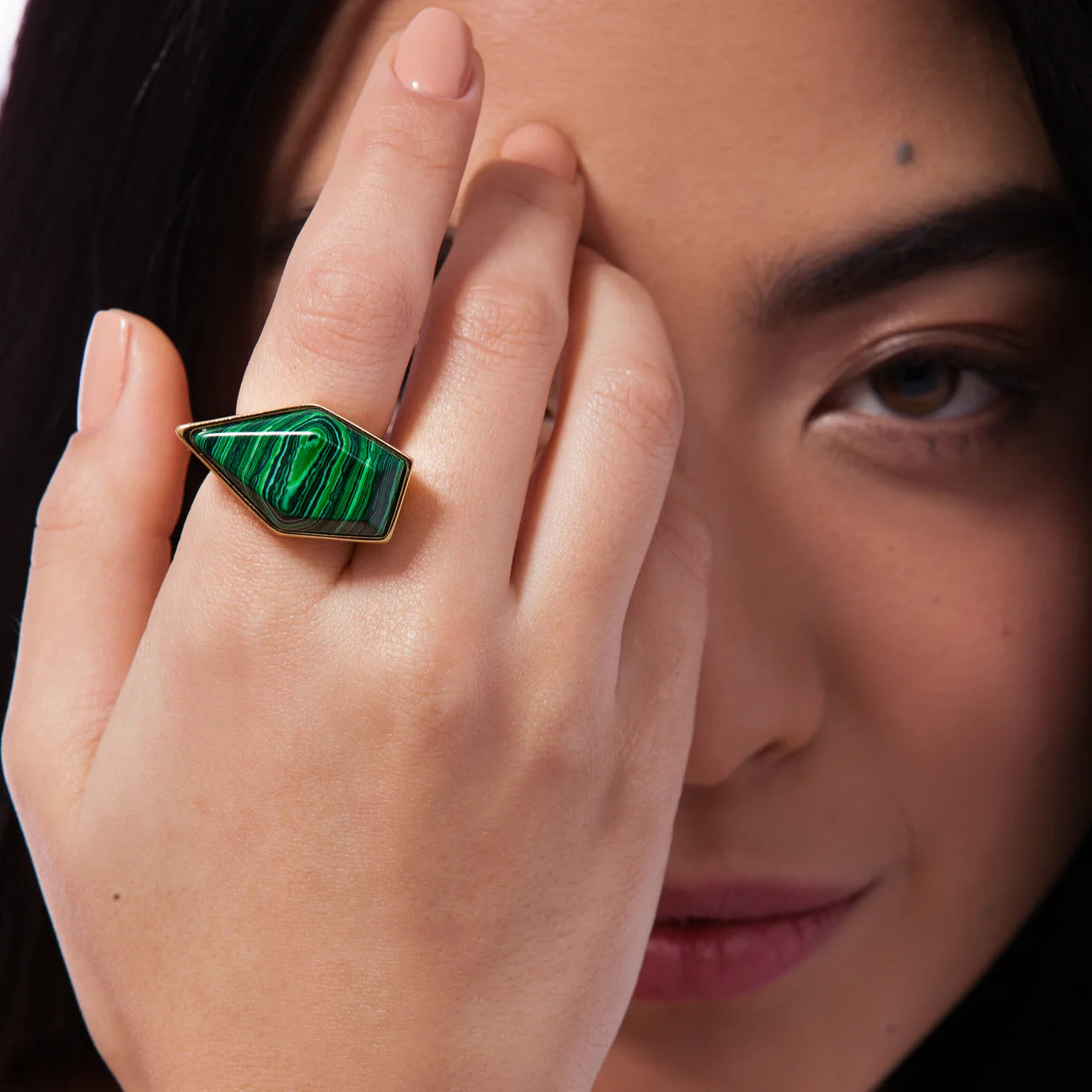 ENIGMA RINGS MALACHITE - FLASH SALE