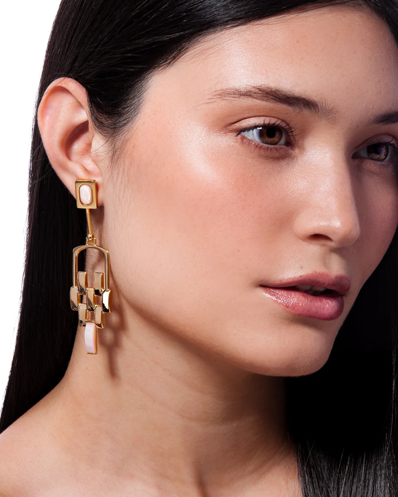 AION EARRINGS MOTHER OF PEARL - FLASH SALE