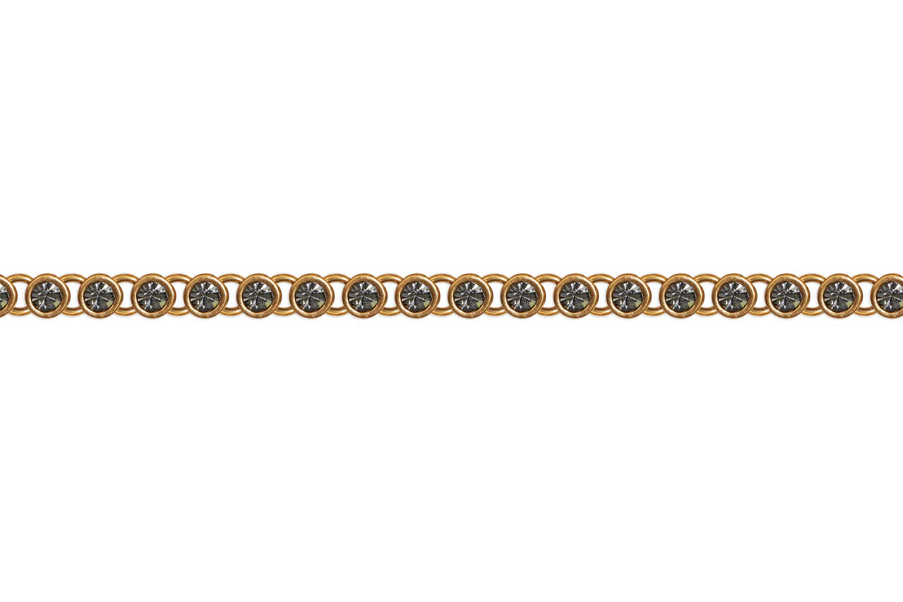 NECKLACE RIVIERA S GOLD BLACK DIAMOND - LUMIERE