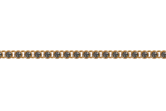 NECKLACE RIVIERA S GOLD BLACK DIAMOND - LUMIERE