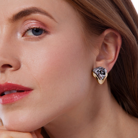 TERRE EARRING - METALIZED DRUZE - ICONIC DESEJO