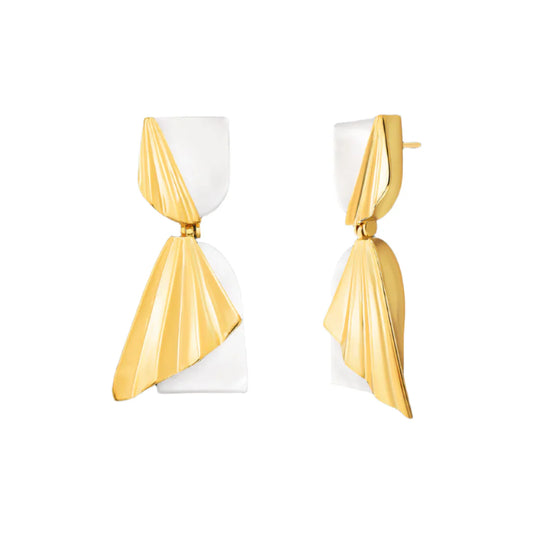 KIREI EARRING WHITE PORCELAIN - ECOA