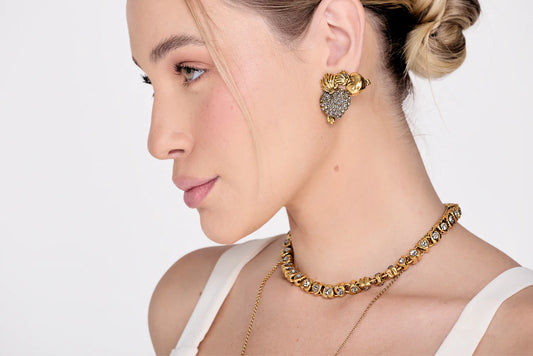 COLAR RIVIERA AMOR SAGRADO CORAÇÃO DOURADO