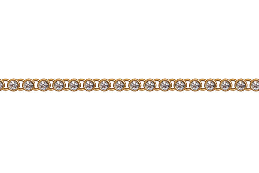 NECKLACE RIVIERA S GOLD CRYSTAL - LUMIERE
