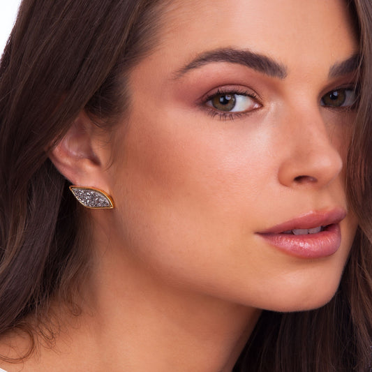 FOLHA EARRING - METALIZED DRUZE- ICONIC DESEJO