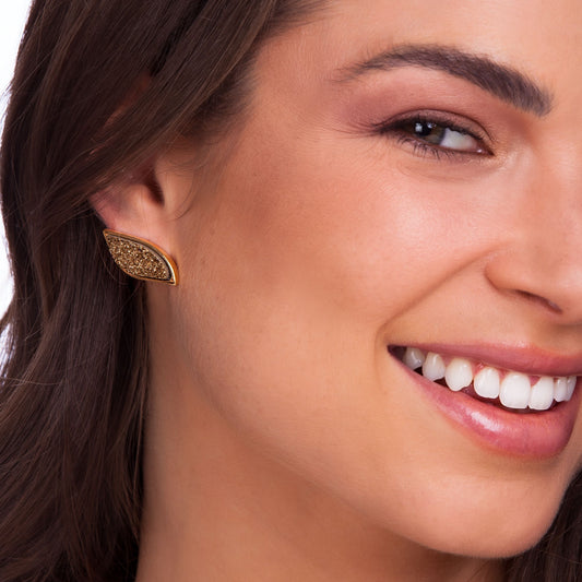FOLHA EARRING - COPPER DRUZE- ICONIC DESEJO