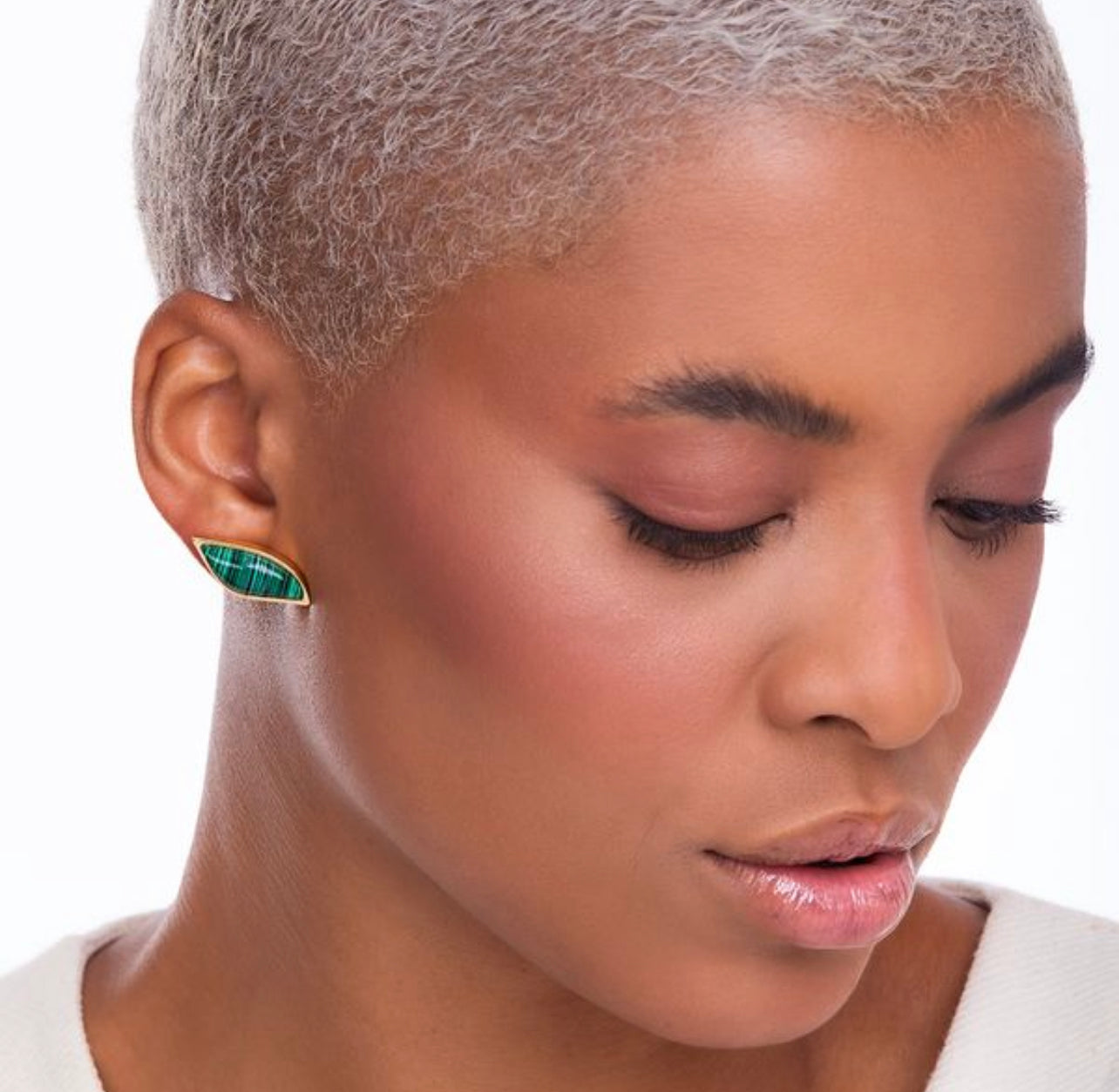 FOLHA EARRING - MALAQUITE- ICONIC