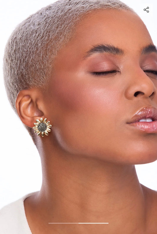 JARDIM EARRING - METALIZED DRUZE - ICONIC DESEJO