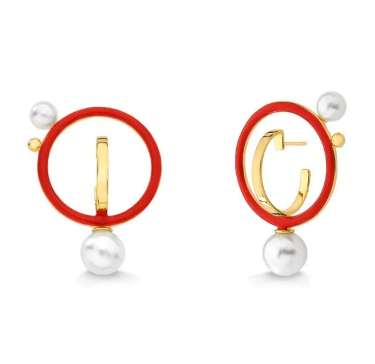 LOUISE EARRING - RED - ICONIC