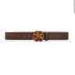 STONE BELT BROWN LEATHER AND TIGER EYE - ICONIC DESEJO
