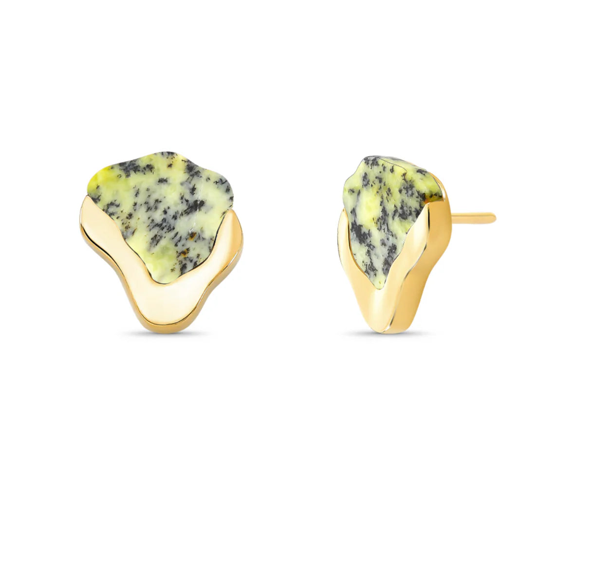 TERRE EARRING - GREEN CHALCEDONY - ICONIC DESEJO