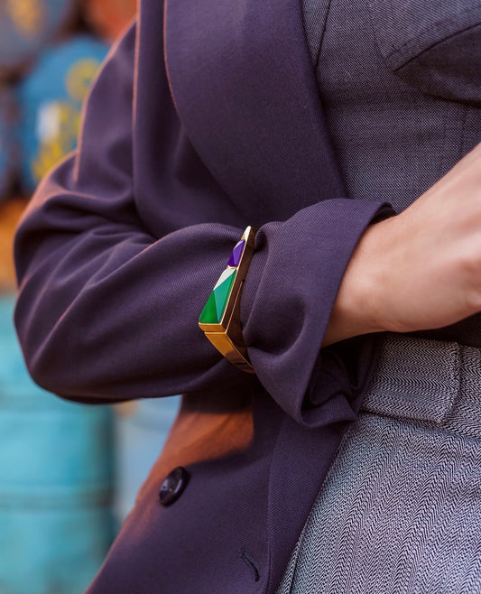 LEGADO BRACELET GREEN AGATE - PURPLE AGATE - ANCESTRAL