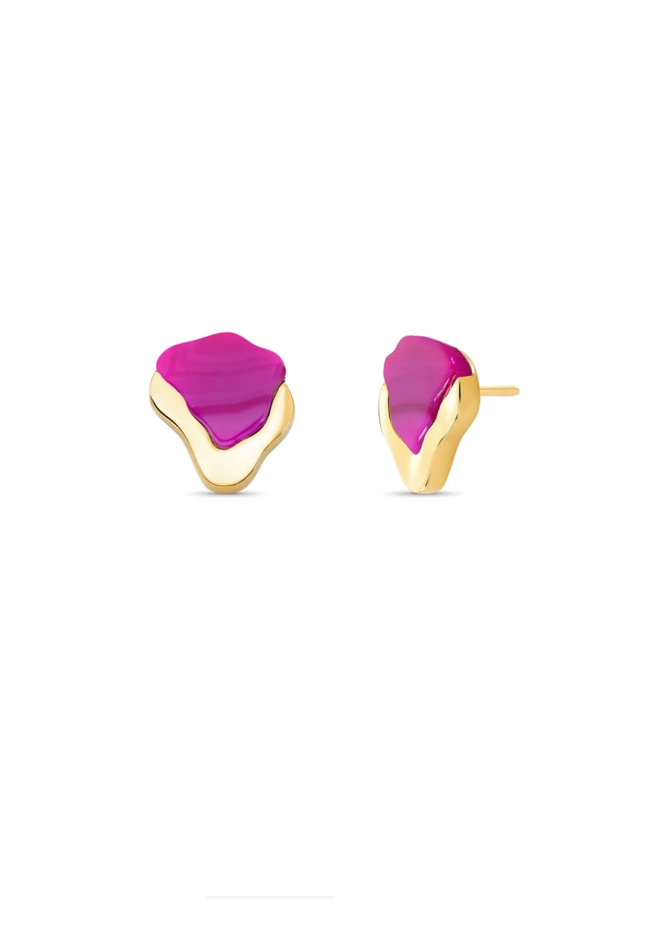 TERRE EARRING - PINK AGATE - ICONIC DESEJO