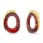 INSENSATEZ EARRING RED AGATE- ICONIC