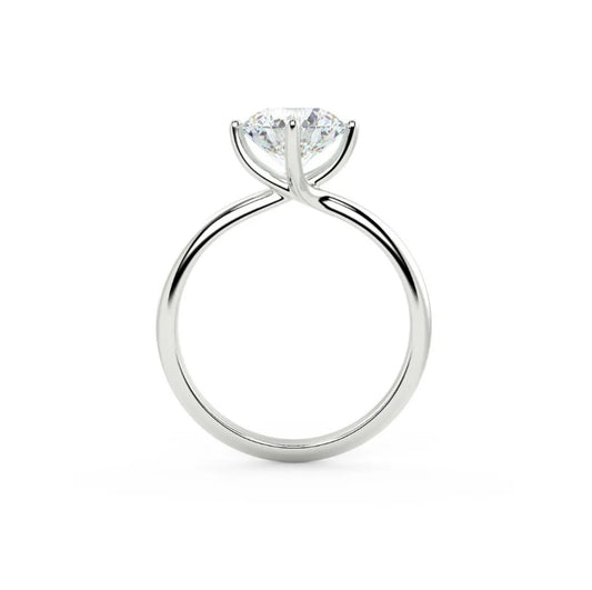 RING CLASSIC ROUND SOLITAIRE MOISSANITE 7MM - ETERNO