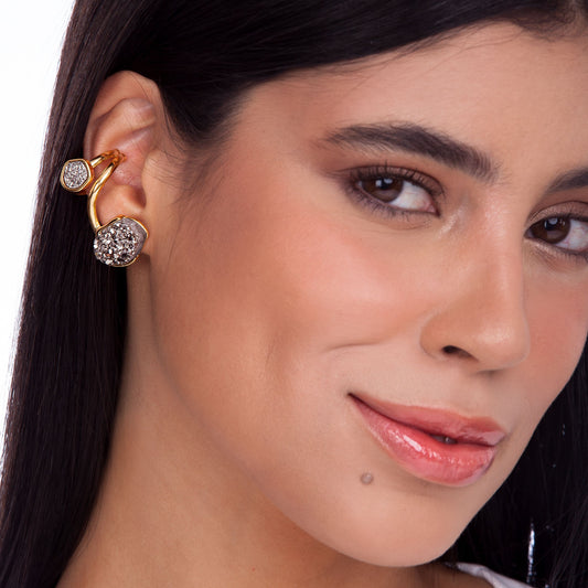 EARRING VERSO METALIZED DRUZE- TRAJETOS