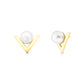 BLANC V EARRING - PEARL - ICONIC DE