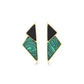 ALMA EARRING - BLACK OBSIDIAN - MALACHITE - ANCESTRAL