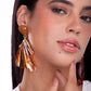 EARRING EXTASE G- CARAMEL AGATE AND CARAMEL RESIN - TRAJETOS