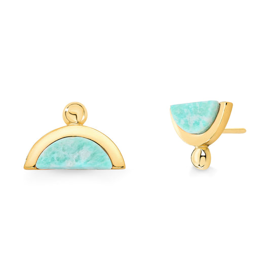 EARRING CRESCENTE - GREEN AMAZONITE - DROPS ICONIC