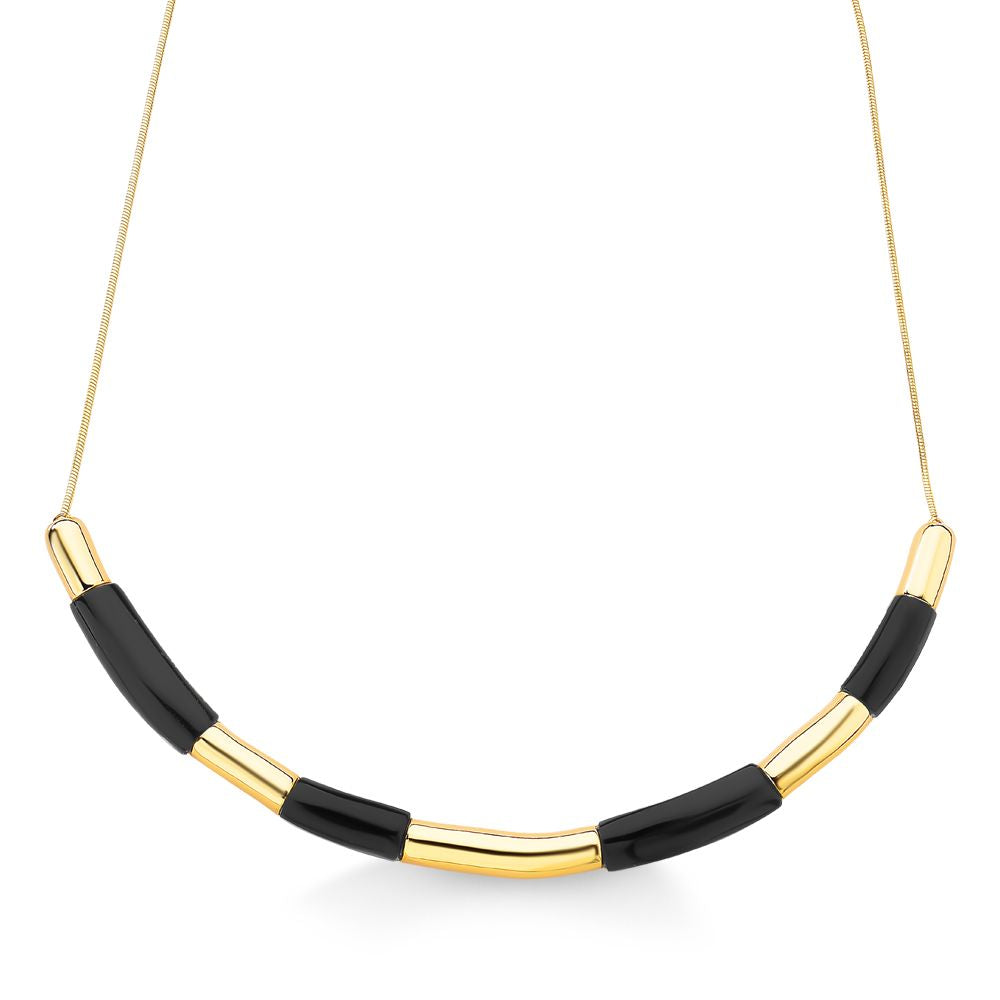 NECKLACE GESTO - BLACK OBSIDIAN - TRAJETOS