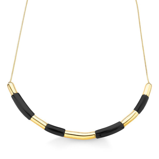 NECKLACE GESTO - BLACK OBSIDIAN - TRAJETOS