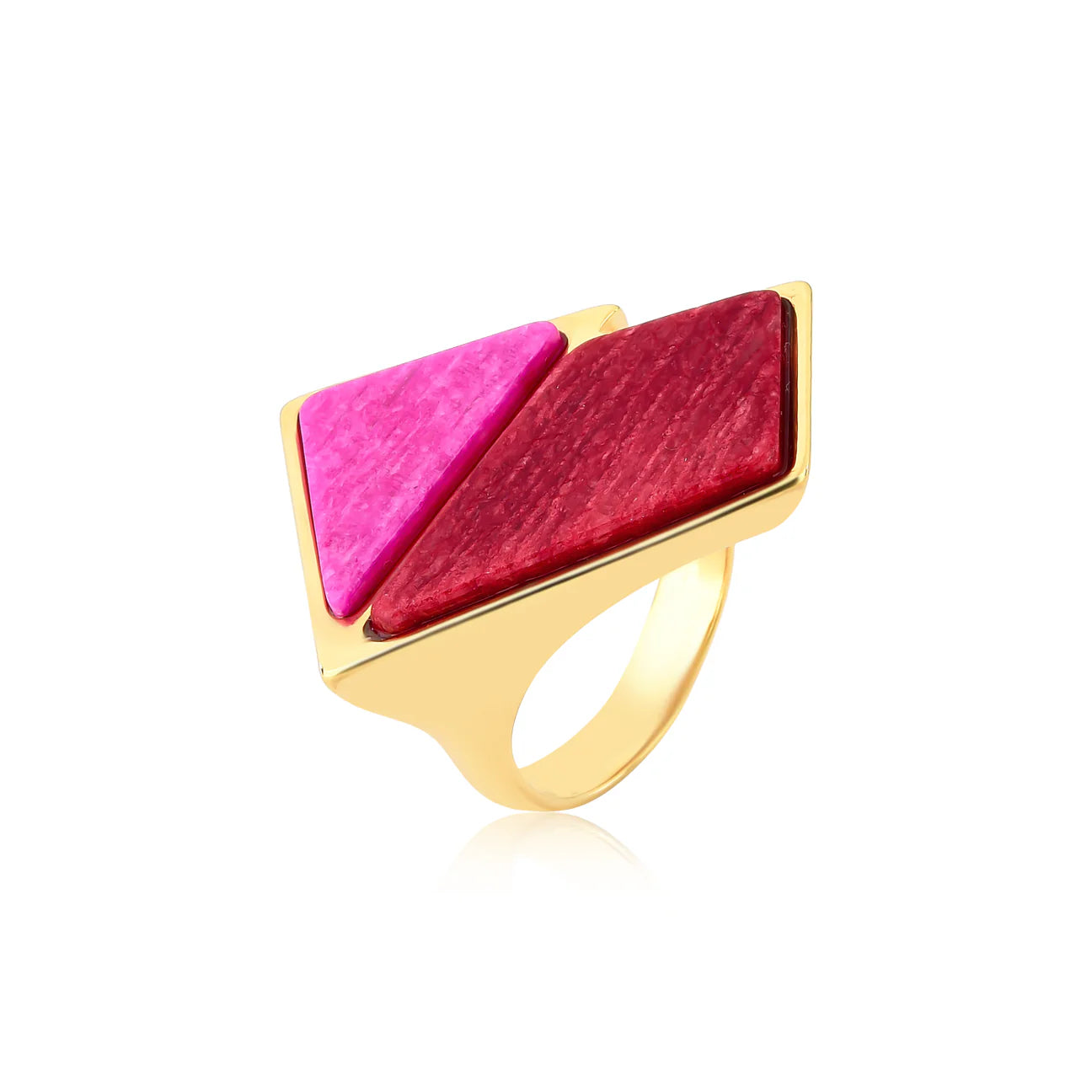 ALMA RING - PINK FELDSPAR - RED FELDSPAR - ANCESTRAL