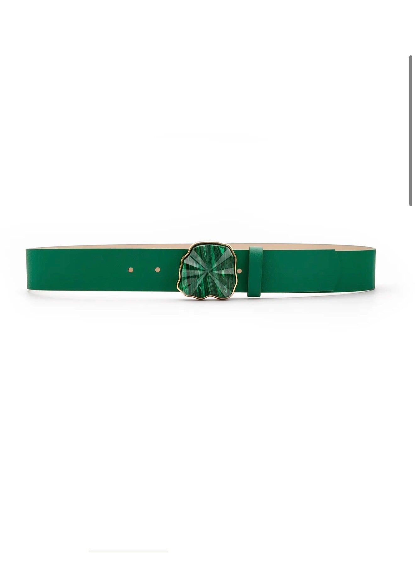 STONE BELT GREEN LEATHER AND MALACHITE - ICONIC DESEJO
