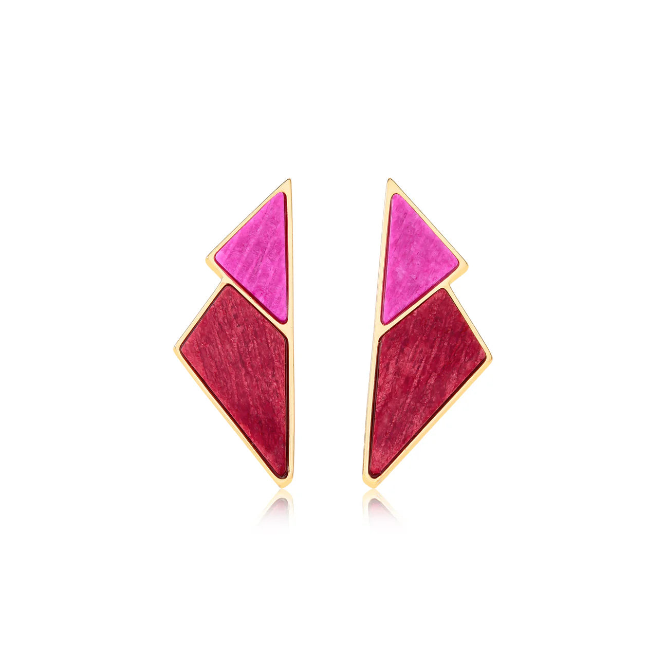 ALMA EARRING - PINK FELDSPAR - RED FELDSPAR - ANCESTRAL