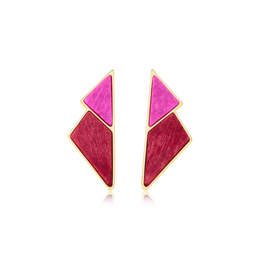 ALMA EARRING - PINK FELDSPAR - RED FELDSPAR - ANCESTRAL