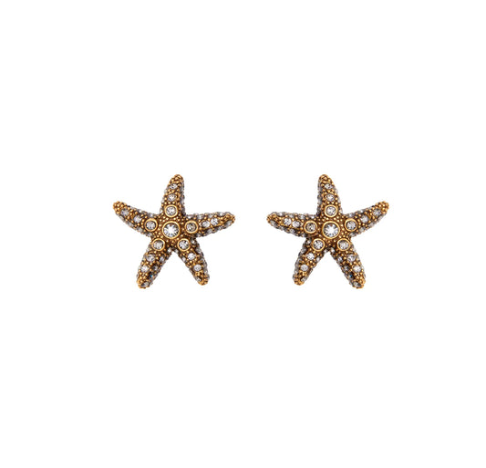 EARRING STAR S VINTAGE GOLD - LUMIERE