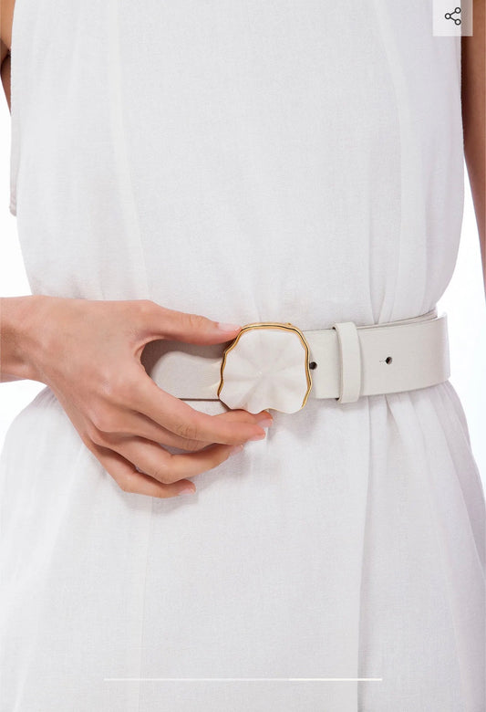 STONE BELT OFF WHITE LEATHER AND DOLOMITE - ICONIC DESEJO