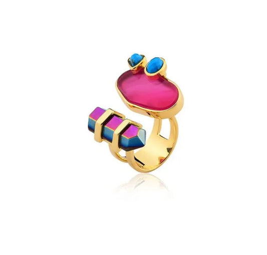 NATURE RING PINK AGATE - ICONIC