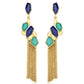 CASCATA EARRING - SODALITE AND TURQUOISE GREEN QUARTZ - ACQUA