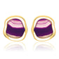 SOLEIL EARRING PURPLE STRIPED AGATE - ICONIC