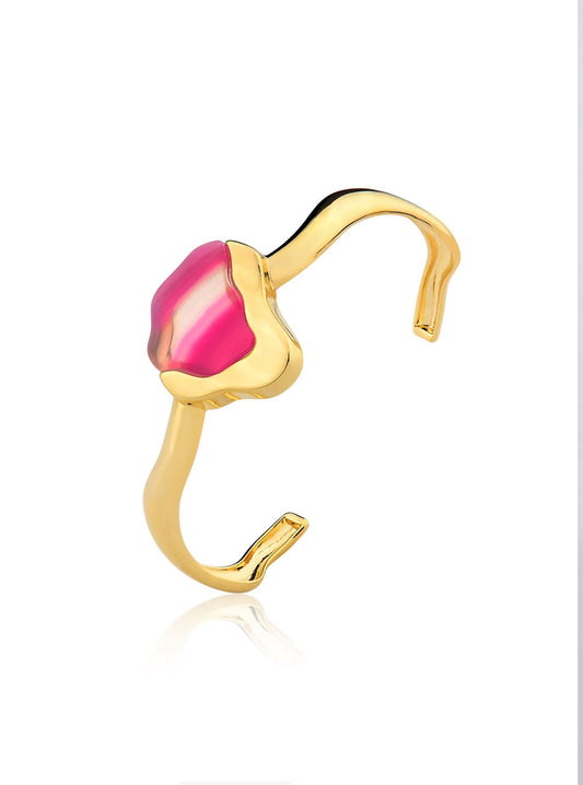 TERRE BRACELET- PINK AGATE - ICONIC DESEJO