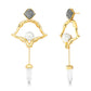 CHAGALL EARRING - PLATINUM DRUZY/ CRYSTAL/ PEARL - SURREABISMO