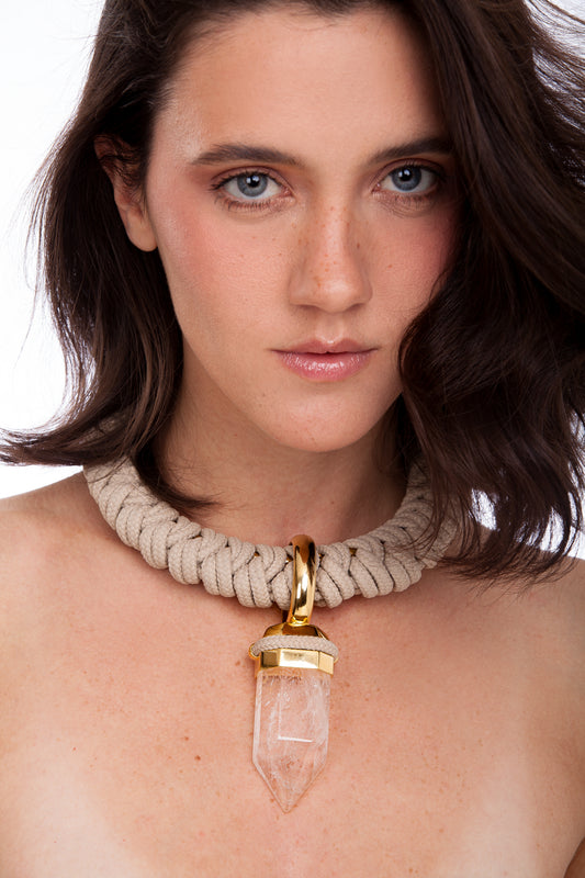 MARBELLA NECKLACE- FENDI MACRAME - A PLACE IN THE SUN