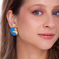 O ABRACO EARRING - TURQUOISE HOWLITE - ICONIC