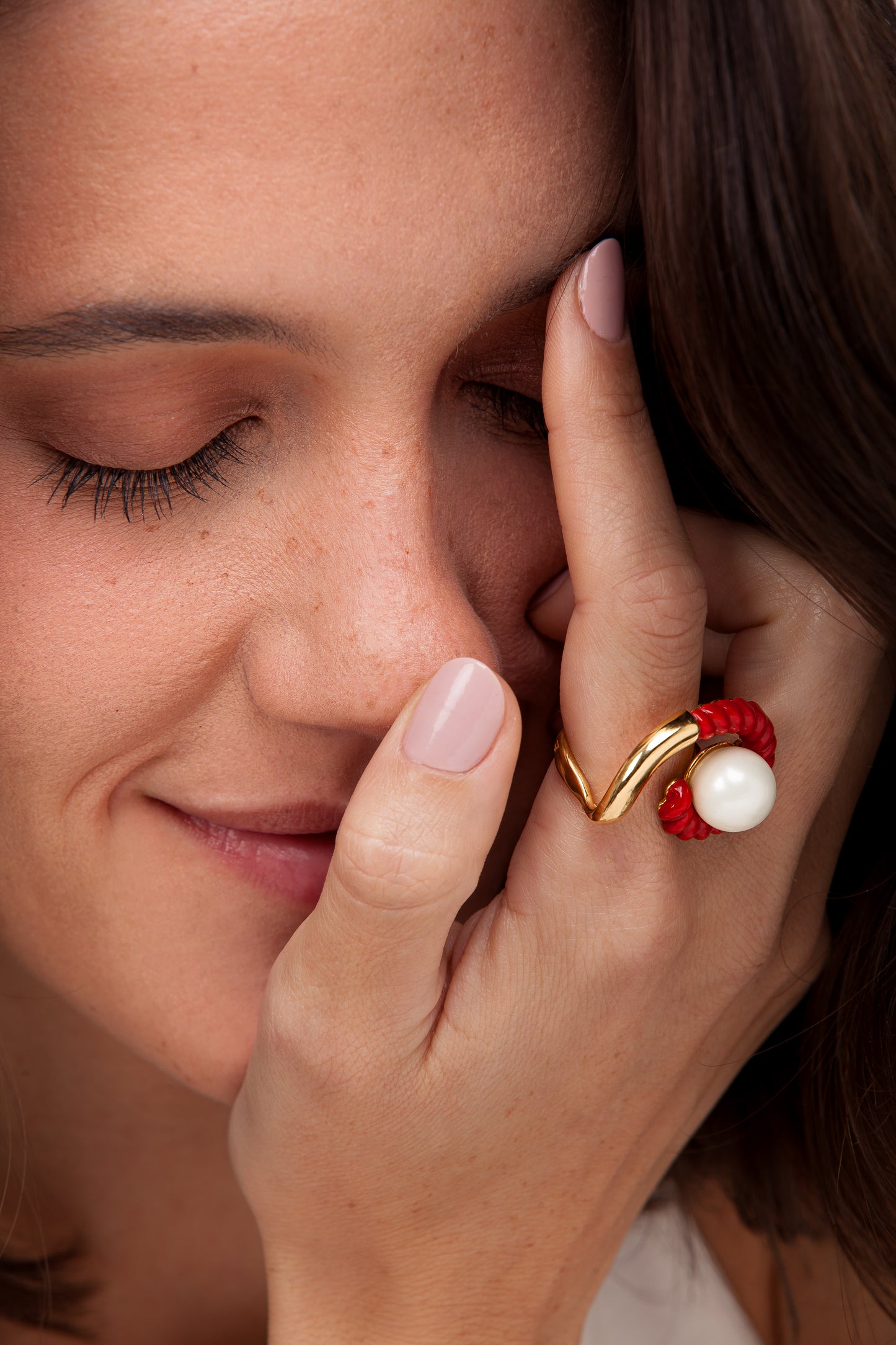 POSITANO RING - RED - A PLACE IN THE SUN